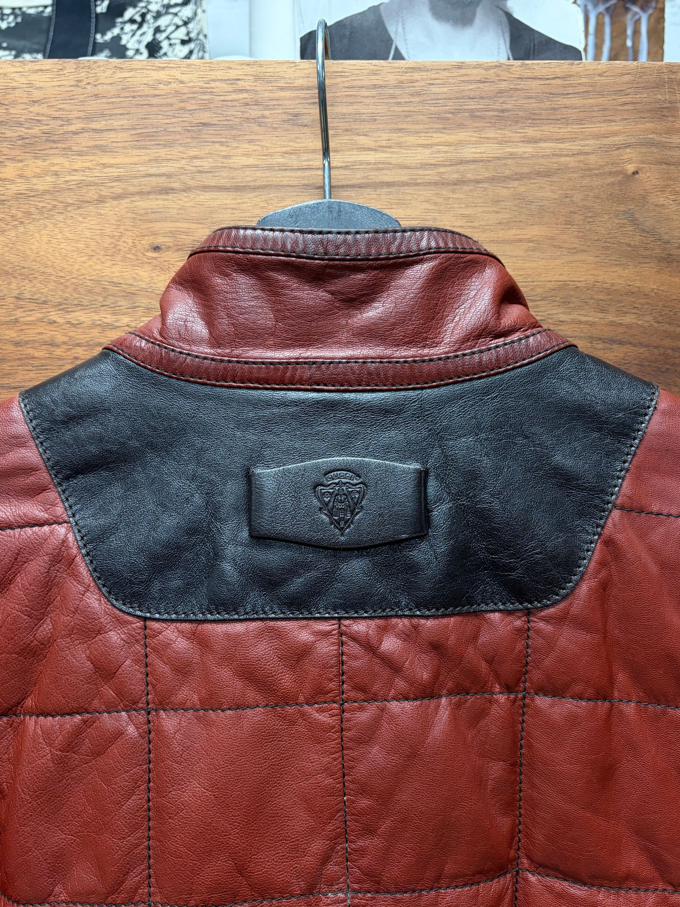 Gucci Gucci ‘Aged Red’ Military Inspired Quilted Leather Jacket Size US M / EU 48-50 / 2 - 5 Thumbnail