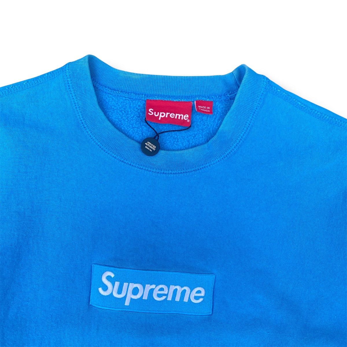 Supreme Supreme Box Logo Crewneck (FW18) Bright Royal Size US L / EU 52-54 / 3 - 3 Thumbnail