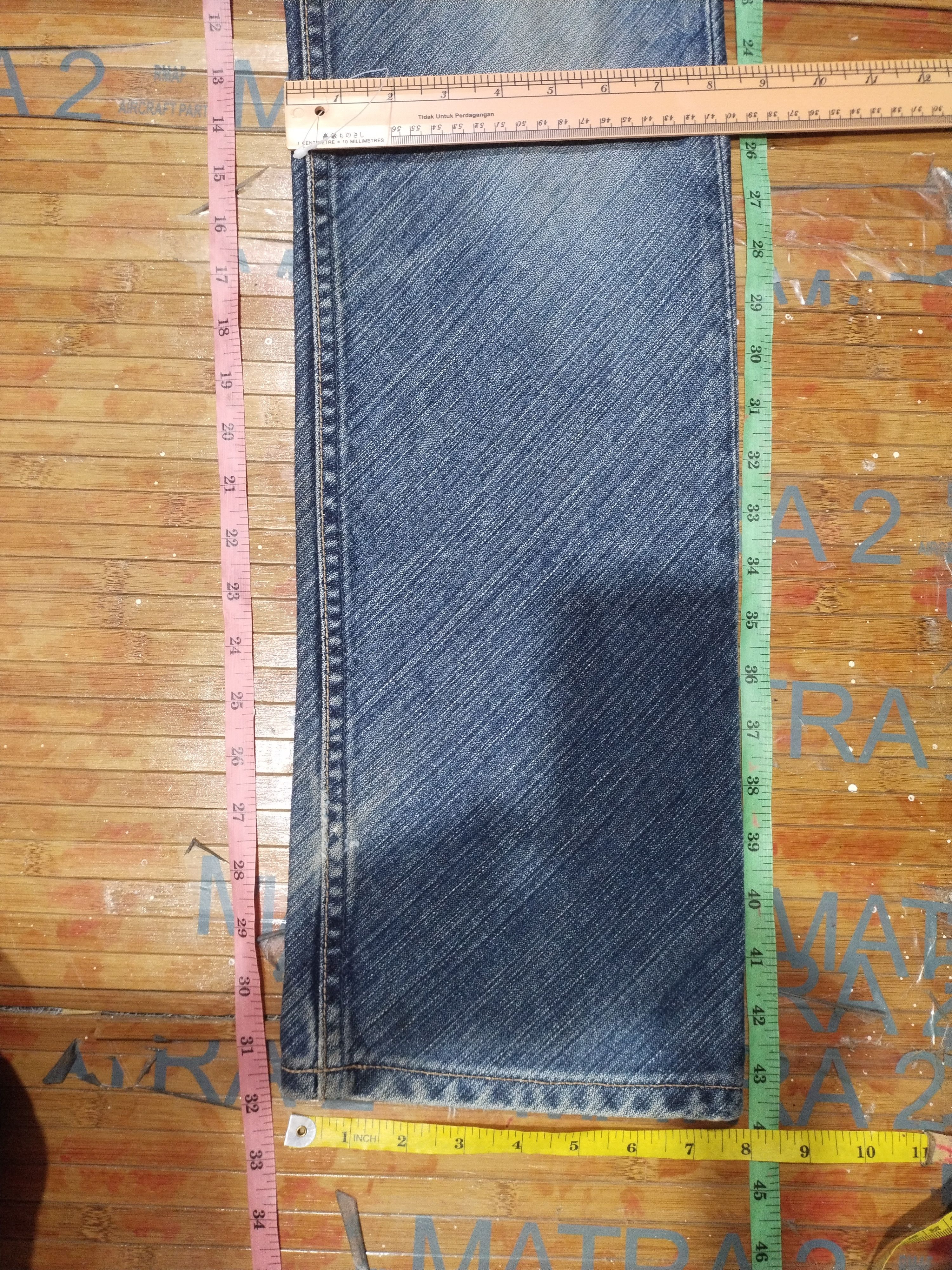Japanese Brand × Vintage × Wrangler Jeans Wrangler Sanforized, Greensboro Sz 32"31" Size US 32 / EU 48 - 5 Thumbnail