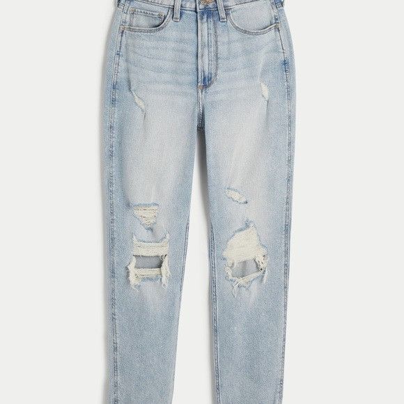Hollister Hollister Ultra High-Rise Mom Light Blue Jeans Sz 0S/00S w24 Size 42" / US 20 - 1 Thumbnail