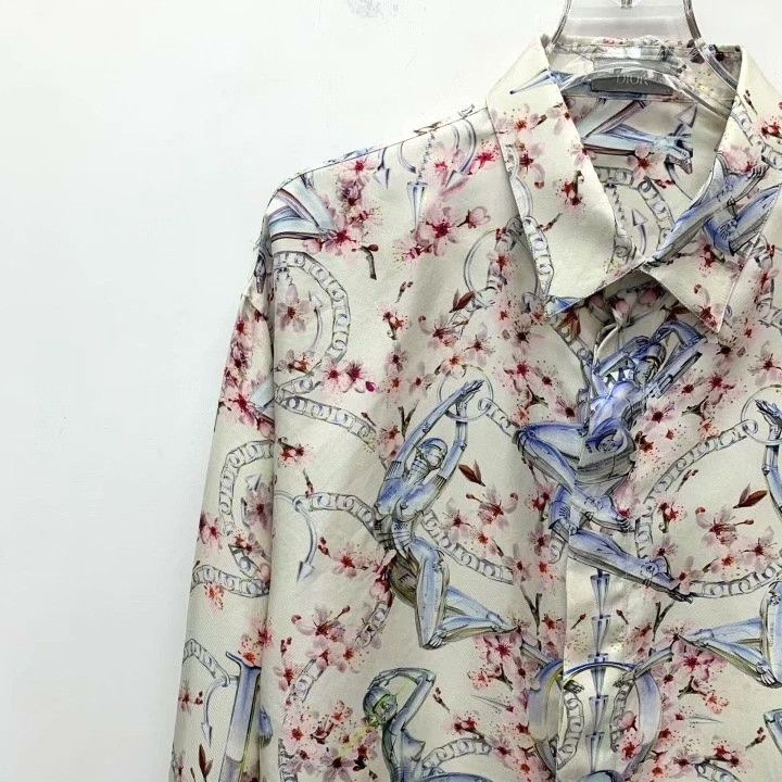 Dior Dior x Hajime Sorayama Silk Collared Shirt Size US L / EU 52-54 / 3 - 3 Thumbnail