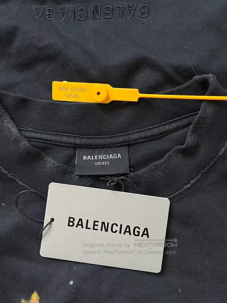 Balenciaga Balenciaga Pattern Letter Printed Round Neck Short Sleeve Size US XS / EU 42 / 0 - 5 Thumbnail