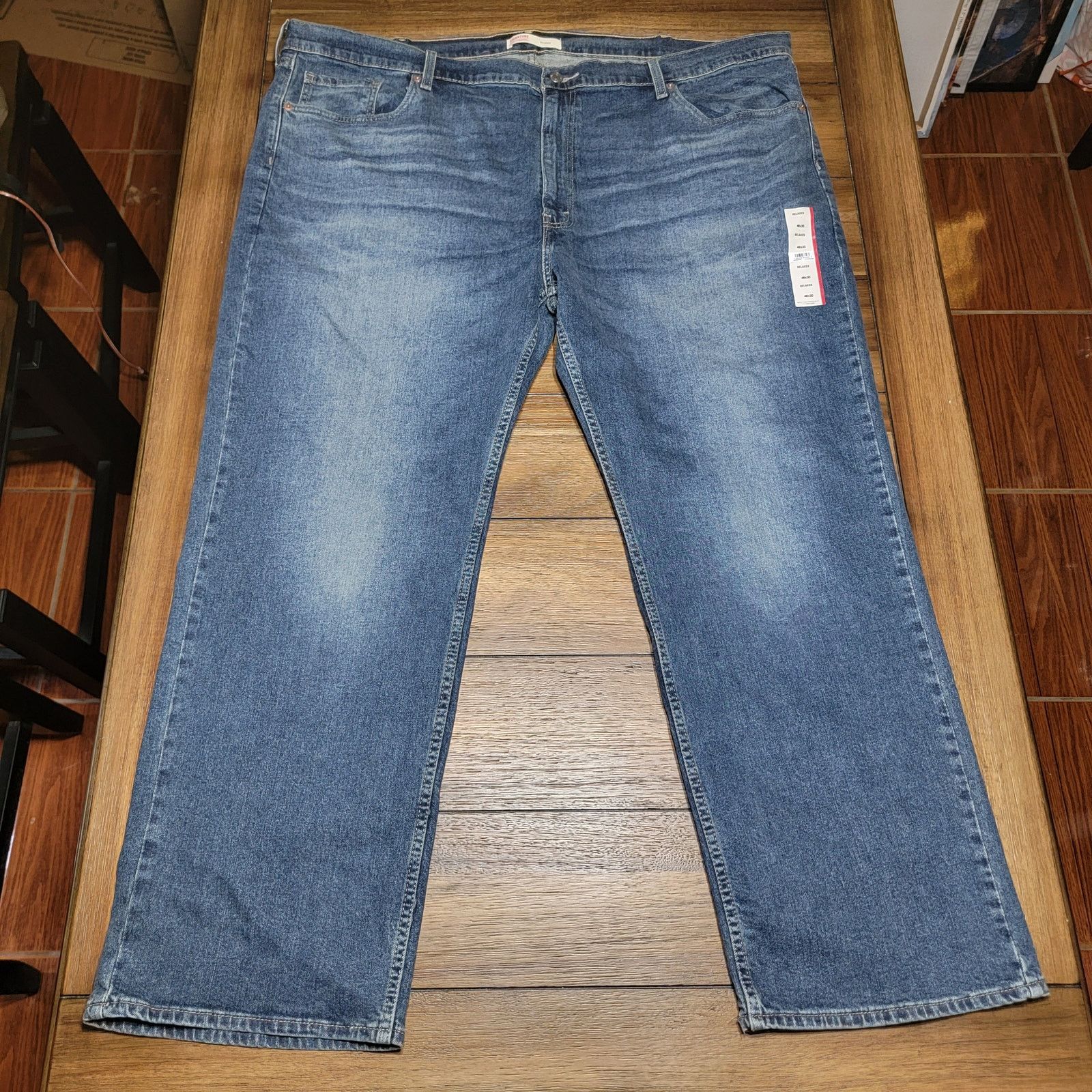 Levi's Levi Strauss Signature Relaxed Dark Wash Jeans - 46 X 30 NWT Size US 44 / EU 60 - 1 Thumbnail