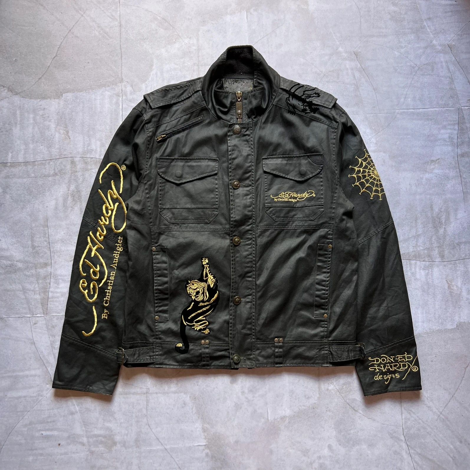 Hysteric Glamour vintage Ed Hardy by Christian Audiger jacket coat tiger Y2K Size US L / EU 52-54 / 3 - 1 Thumbnail