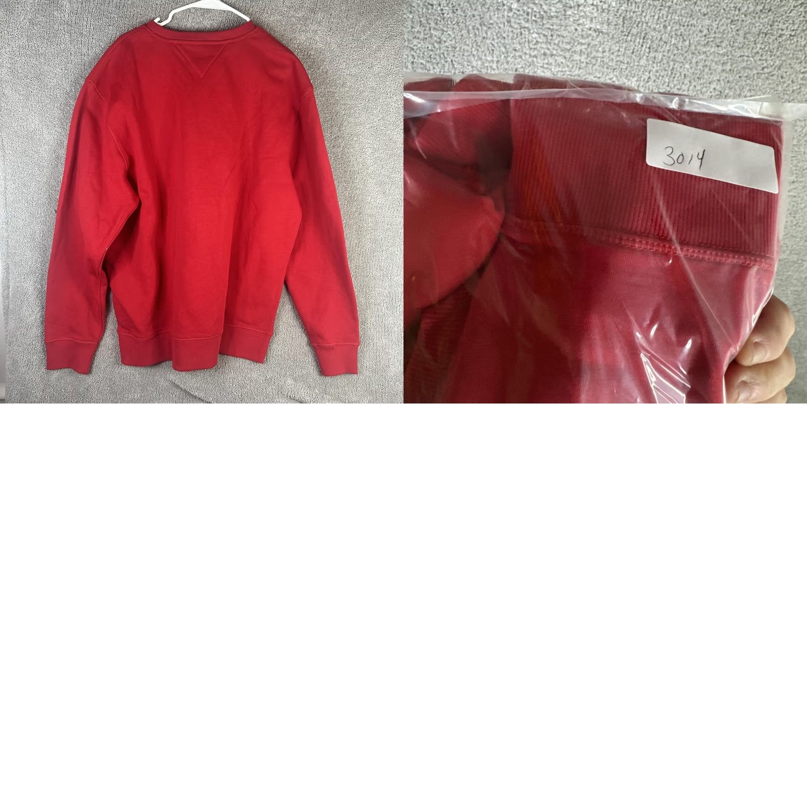 Tommy Hilfiger Tommy Hilfiger Mens Sweatshirt Crewneck 2XL Red Big Flag Logo Pullover Fleece Knit Regular Size US XXL / EU 58 / 5 - 9 Thumbnail