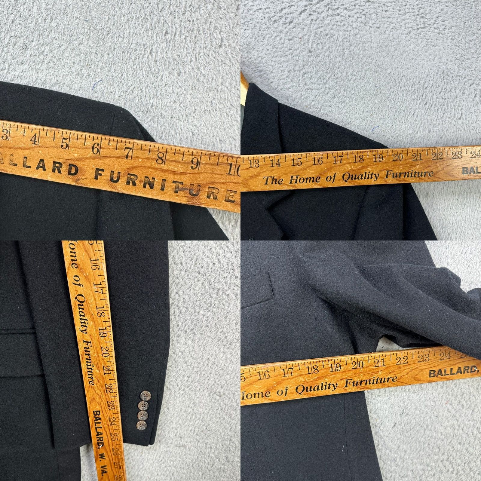 Bill Blass Bill Blass Black Label 100% Cashmere Sport Coat Blazer Mens 42L Black 3 Button Size 42R - 8 Thumbnail