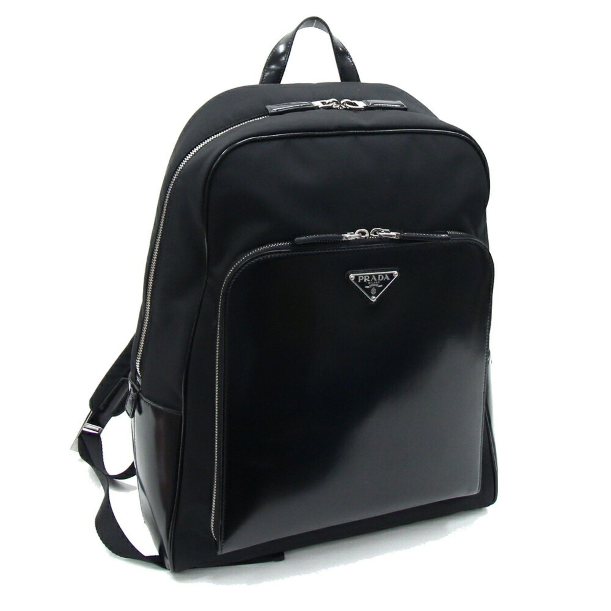 Prada Prada Backpack 2VZ084 Black Nylon Patent Leather Men's PRADA Size ONE SIZE - 1 Thumbnail