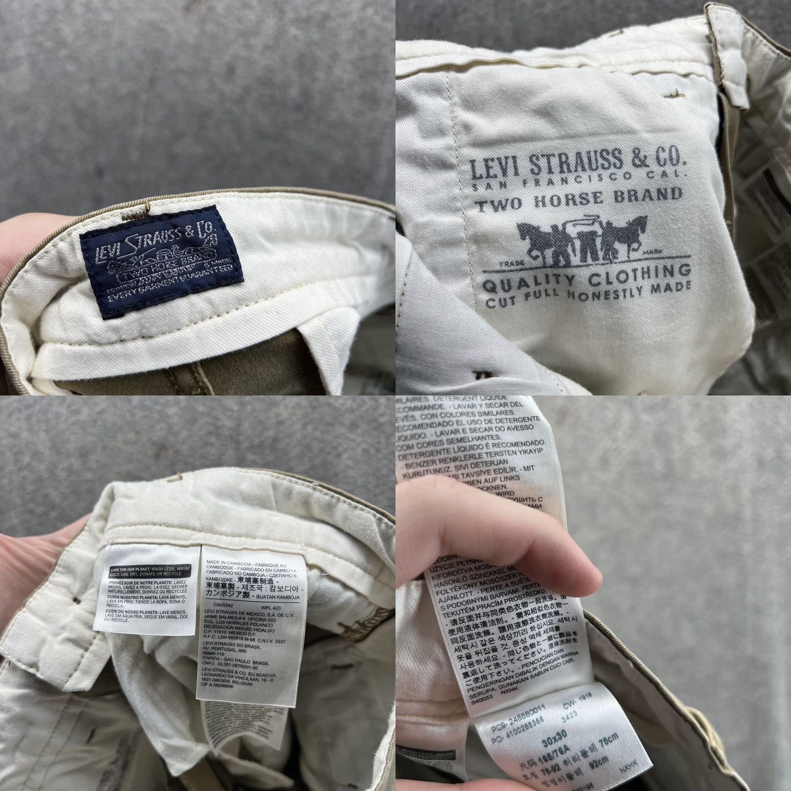 Levi's Levi's Pants Men 30x30 Chino Canvas Beige Khaki Casual Dress Formal Workwear Straight 30in Inseam Regular Waist 32in Size US 30 / EU 46 - 9 Thumbnail