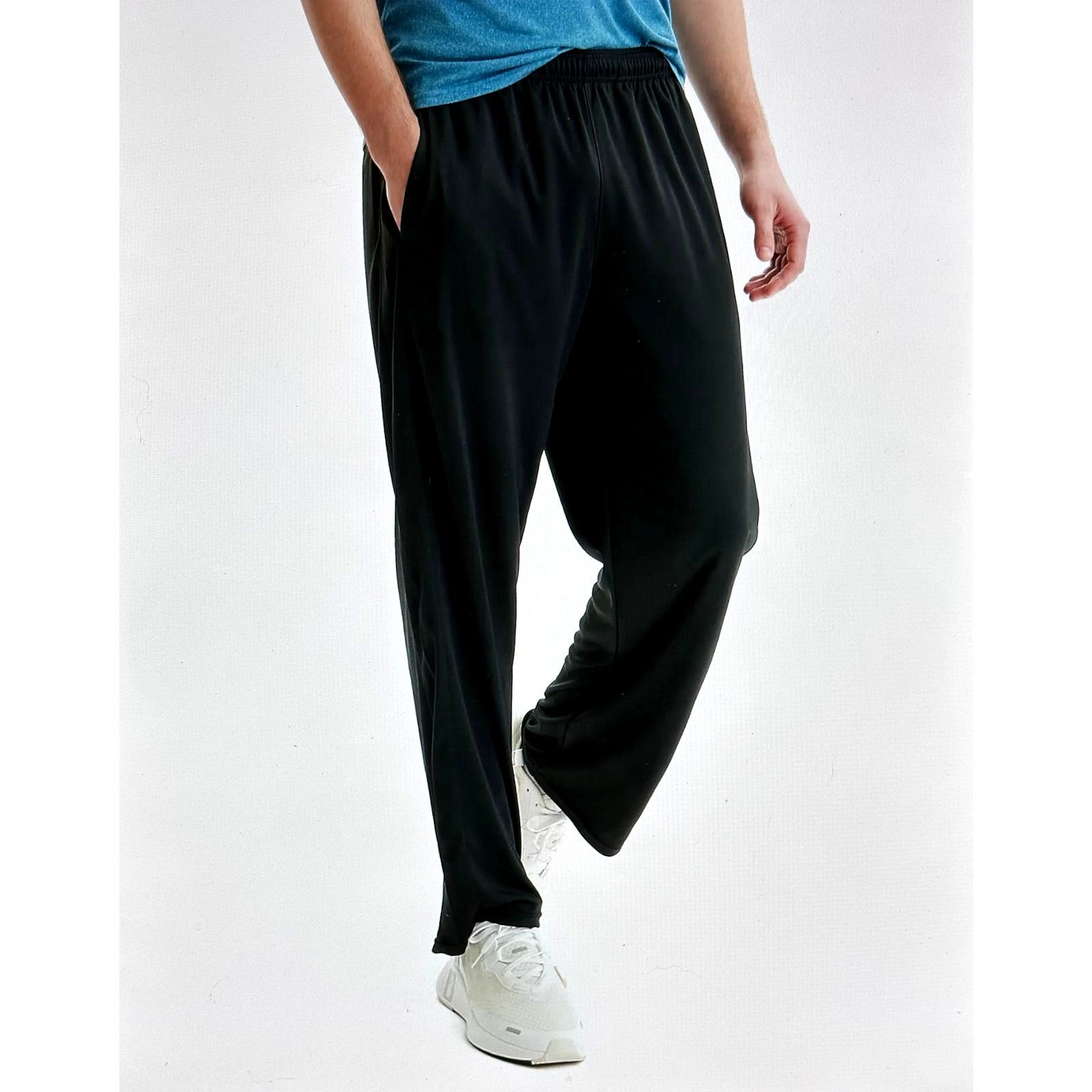Hanes Hanes Sport Active Gear Joggers Mens Black L Size US 33 - 3 Thumbnail