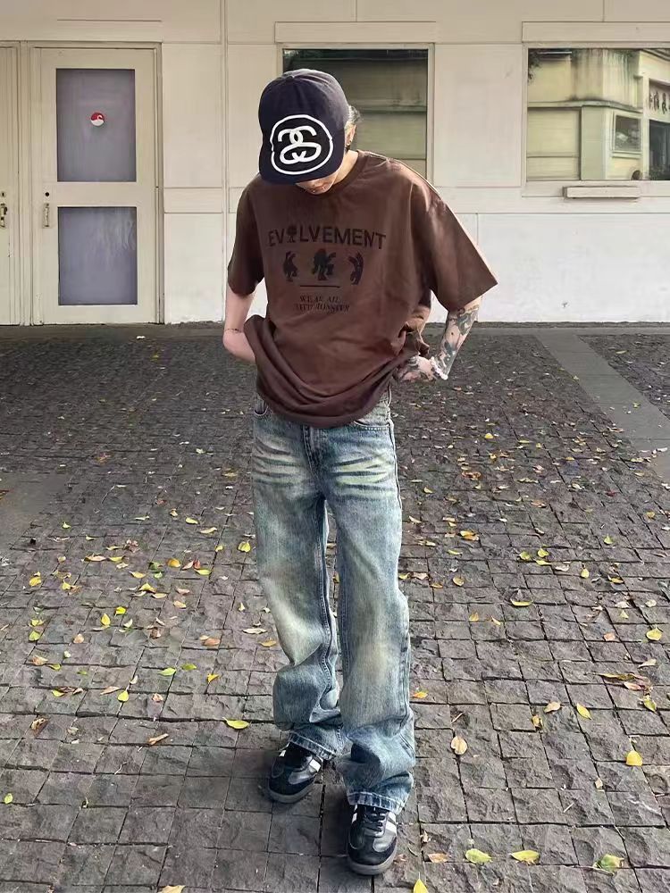 Japanese Brand × Jean Street style washed and distressed baggy jeans Size US 32 / EU 48 - 2 Thumbnail