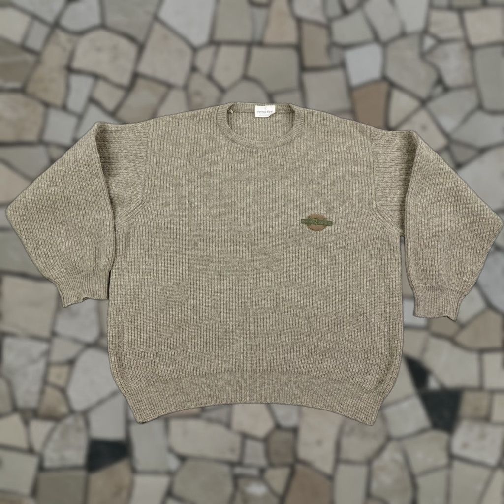 Trussardi Vintage Trussardi Sweater Mens XL Size 8 Beige Tan Knit Wool Fisherman Pullover Size US XL / EU 56 / 4 - 1 Thumbnail