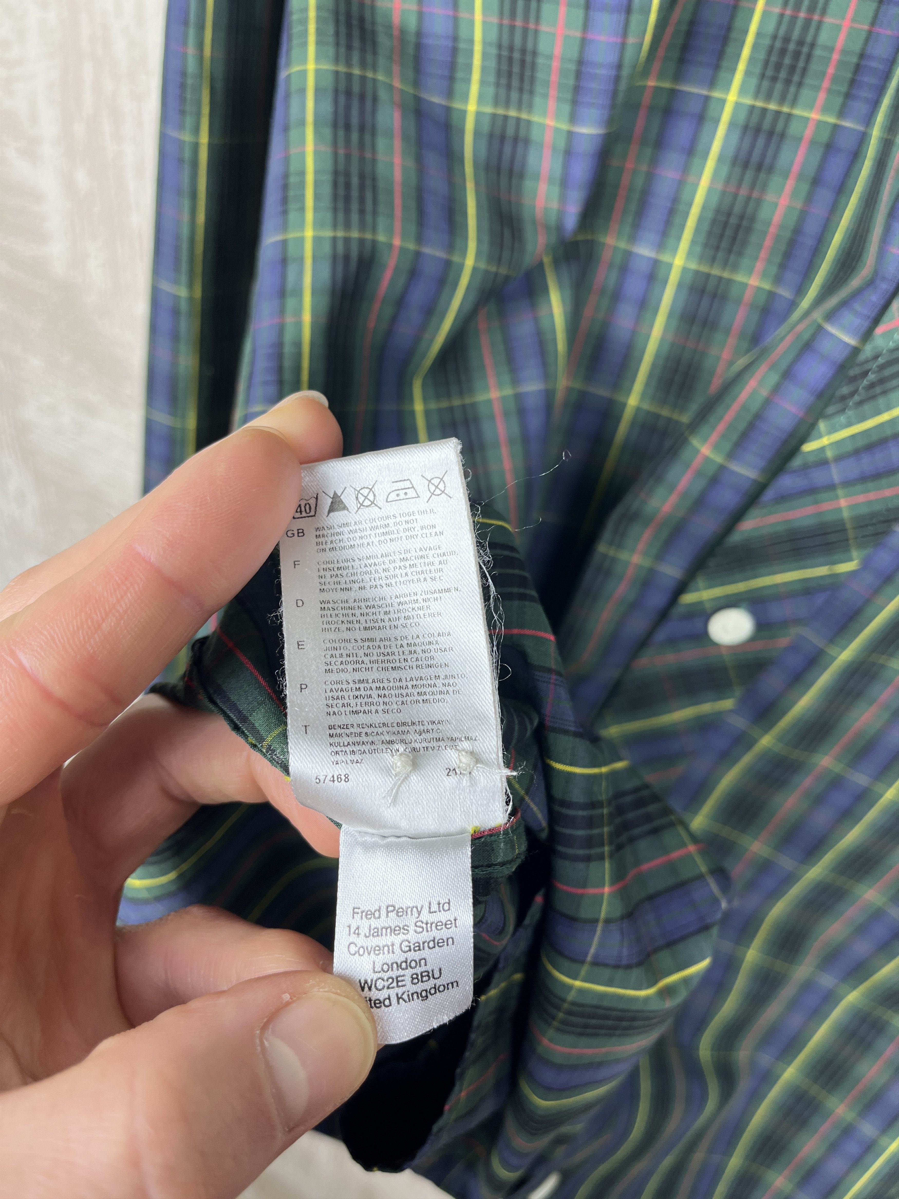 Fred Perry Fred Perry Check Pocket Shirt Long Sleeve Button Down Size US XL / EU 56 / 4 - 13 Thumbnail