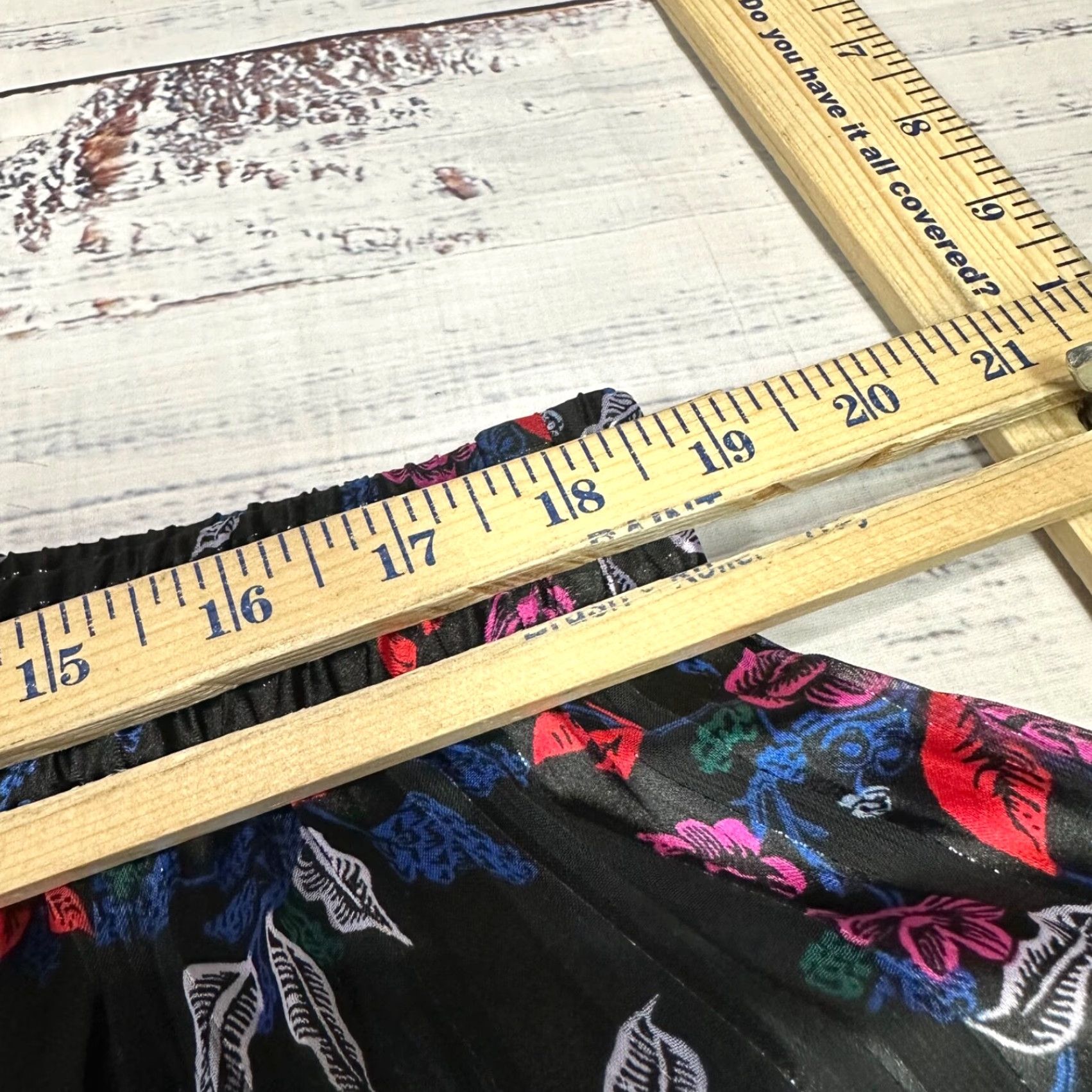 Vintage Halogen Womens Pleated Midi Skirt Sz M Black/Purple Floral Lined Polyester Size 32" / US 10 / IT 46 - 4 Thumbnail
