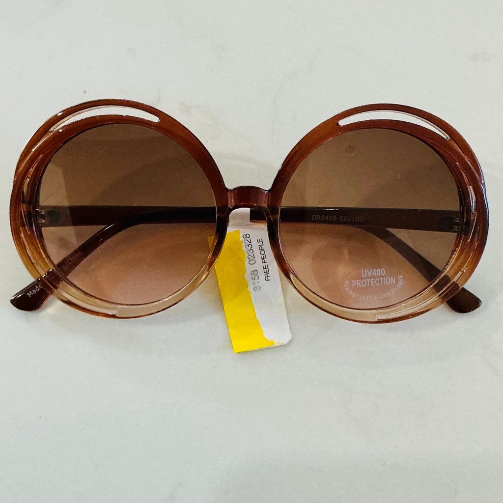 Free People NWT Free People Wavy Baby Round Sunglasses Size ONE SIZE - 7 Thumbnail