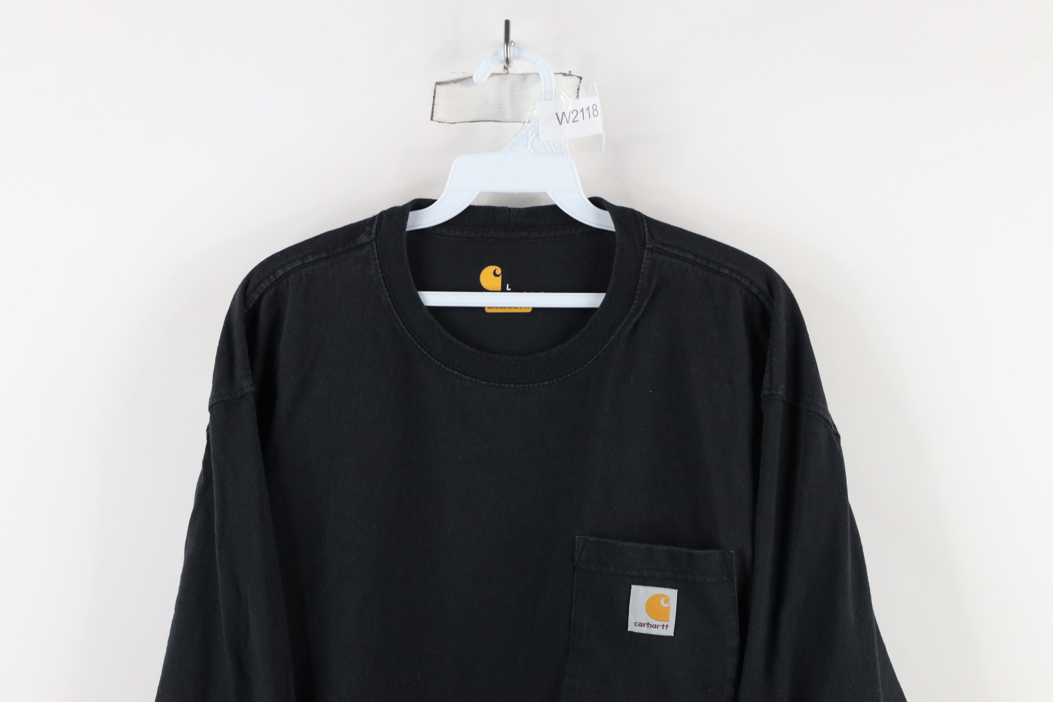 Carhartt Vintage Carhartt Out Heavyweight Long Sleeve T-Shirt Black Size US L / EU 52-54 / 3 - 2 Thumbnail