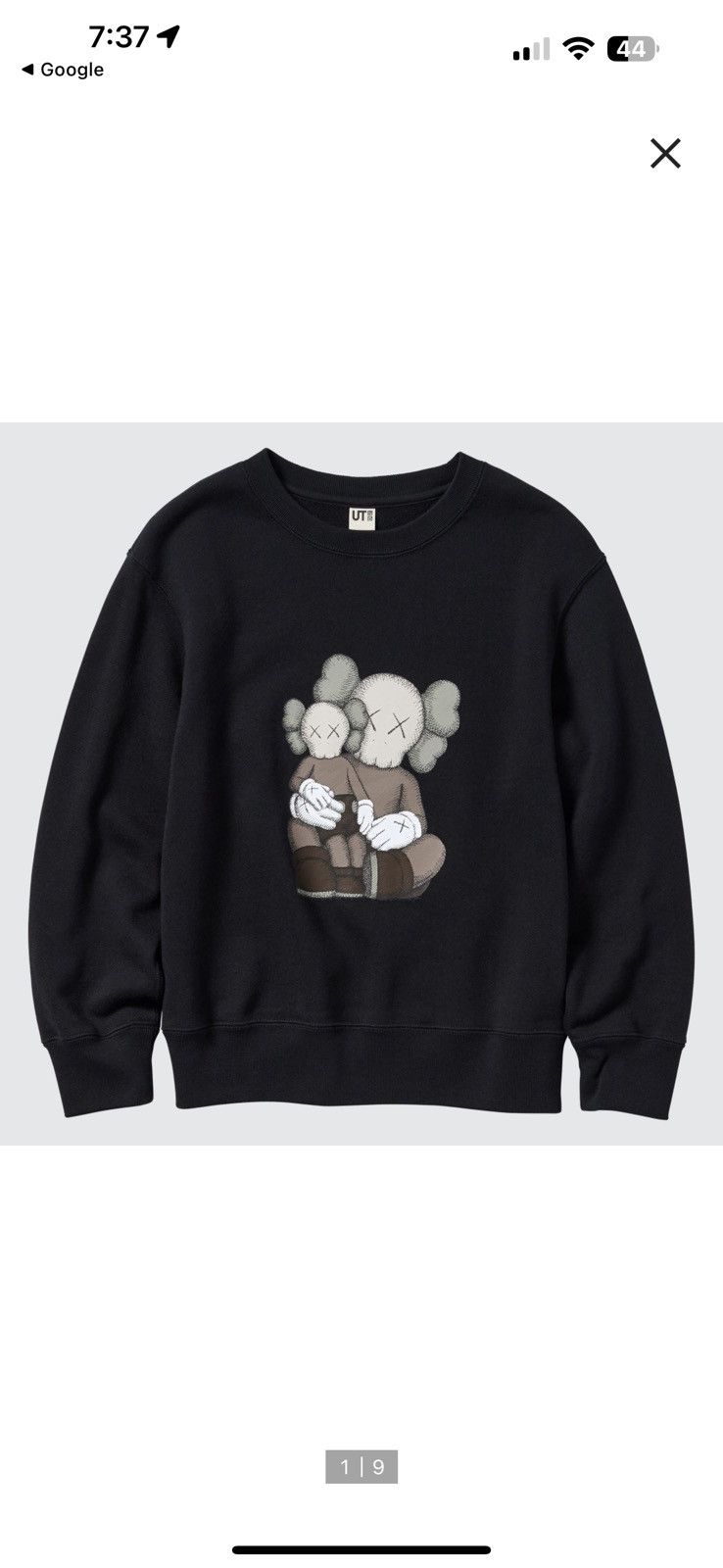 Kaws × Uniqlo Kaws Long Sleeve Sweatshirt (Black) Size US L / EU 52-54 / 3 - 2 Thumbnail