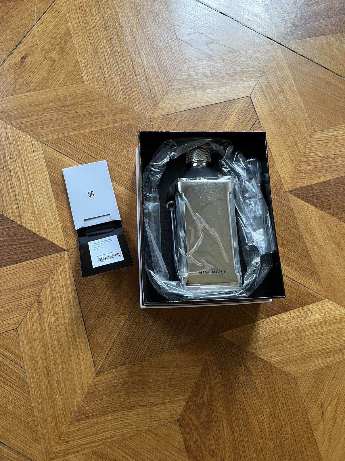 Givenchy Silver Water Bootle with Strap Size ONE SIZE - 1 Thumbnail