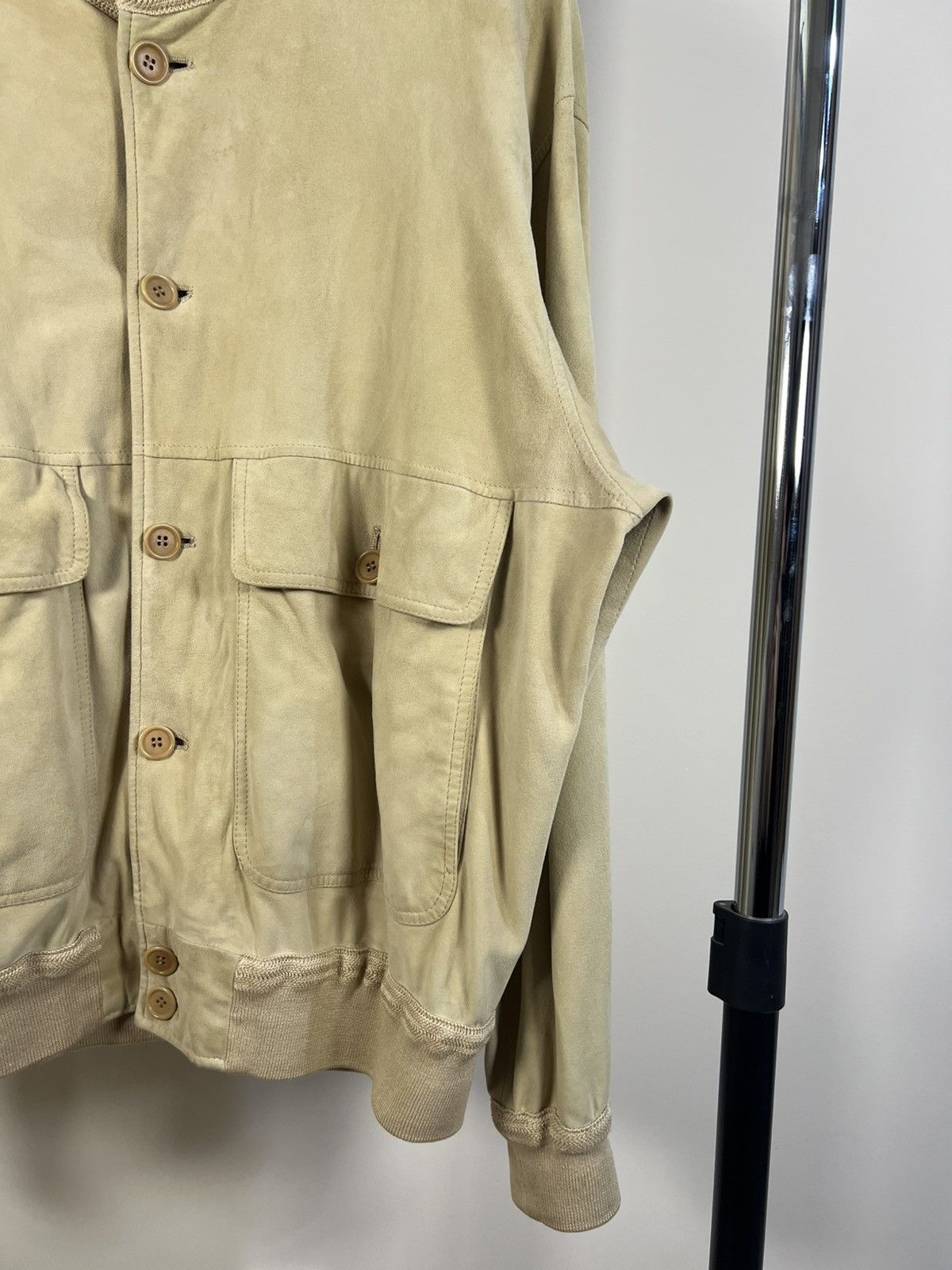 Ermenegildo Zegna Zegna Vintage Suede Leather Jacket Beige Men's Italy Size US L / EU 52-54 / 3 - 6 Thumbnail