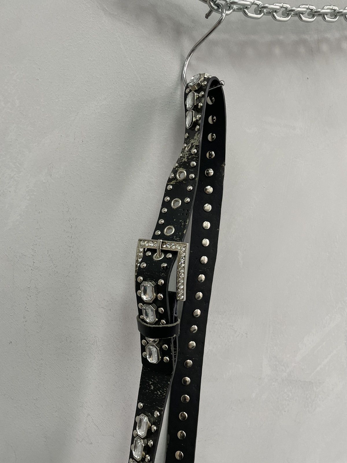 Hysteric Glamour × Vintage VINTAGE AVANT-GARDE GOTHIC LEATHER BELT RICK OWENS STYLE Size ONE SIZE - 3 Thumbnail