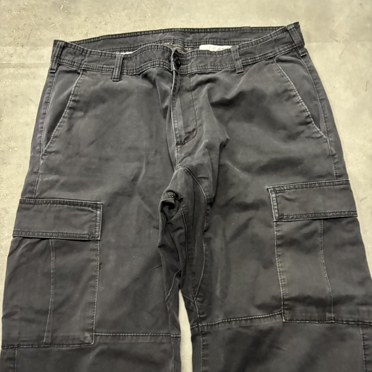 Japanese Brand × Vintage Crazy Vintage Y2K/2000s Baggy Black Streetwear Skater Style Cargo Pants! Size US 36 / EU 52 - 5 Thumbnail