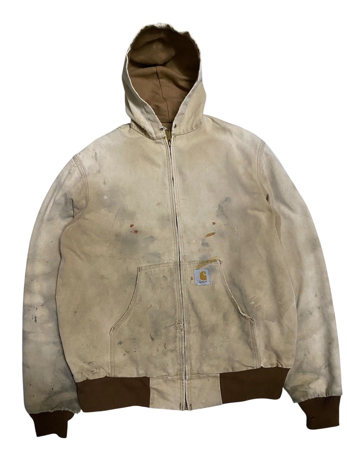 Carhartt Vintage Trashed Distress Carhartt hoodie jacket Size US L / EU 52-54 / 3 - 1 Thumbnail