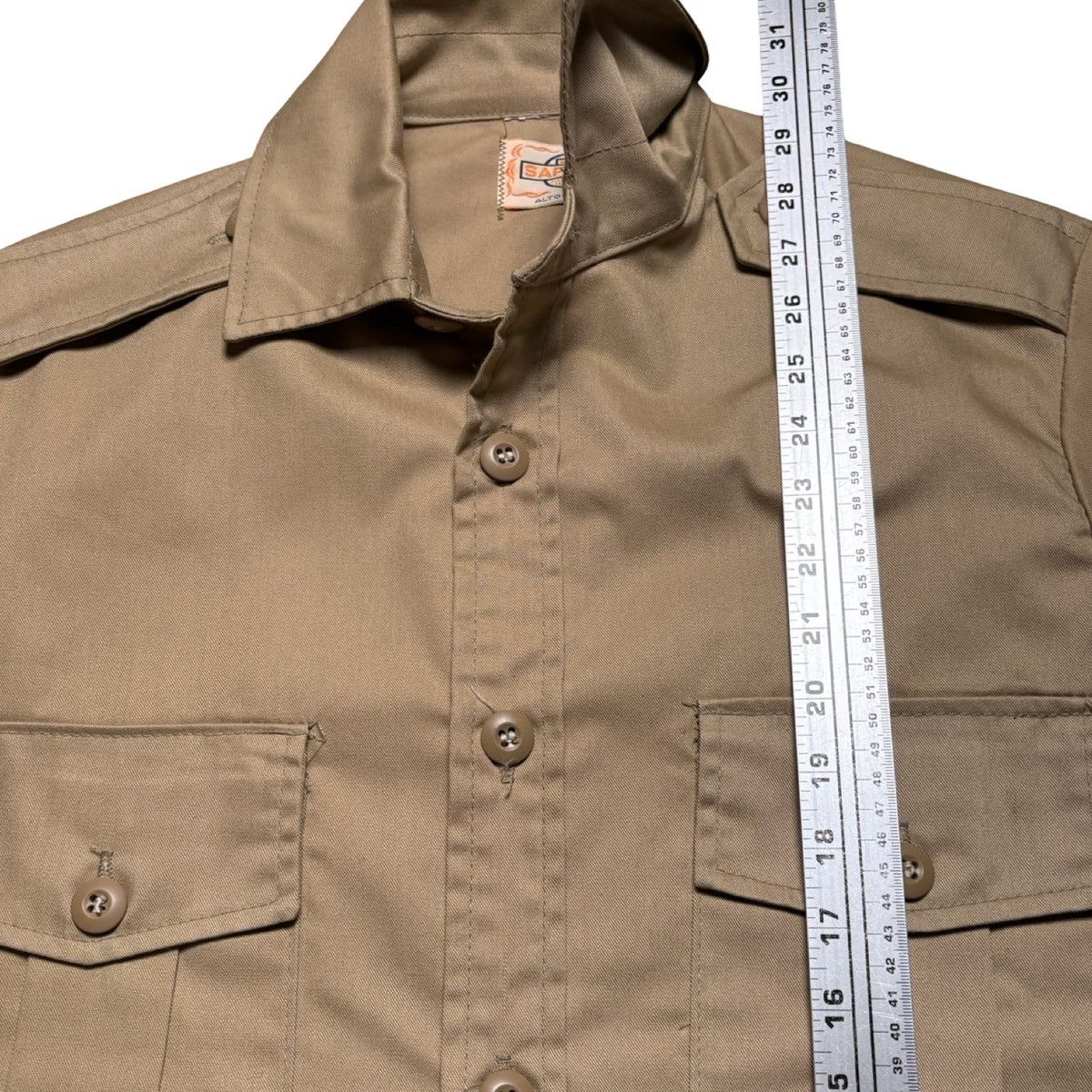 SafTbak Vintage 1970s SAFTBAK Khaki Safari Jacket With Belt EUC L Size US L / EU 52-54 / 3 - 6 Thumbnail