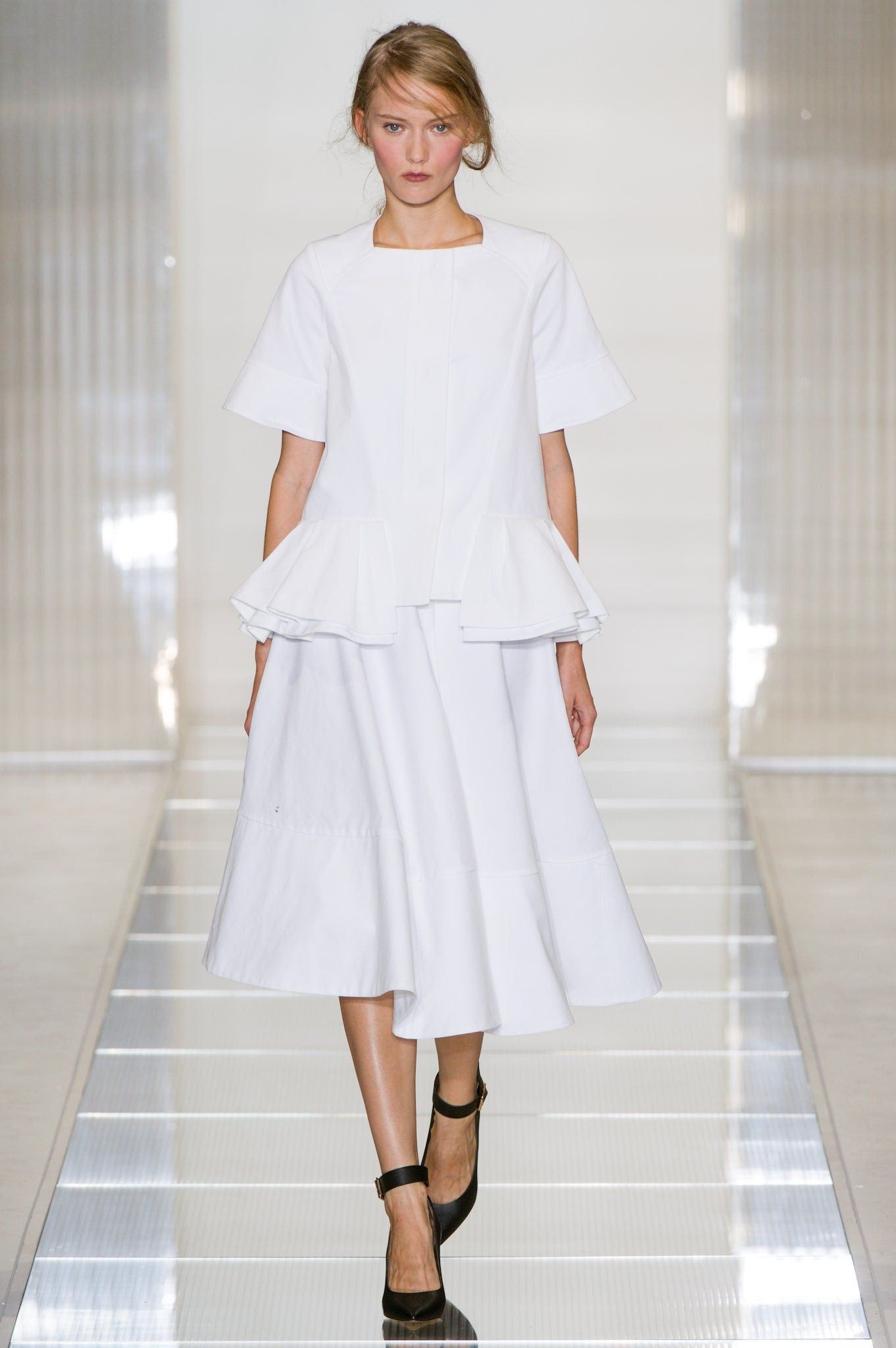 Marni Marni Spring ‘13 Vintage Designer Crisp White Peplum Top Size M Size M / US 6-8 / IT 42-44 - 5 Thumbnail