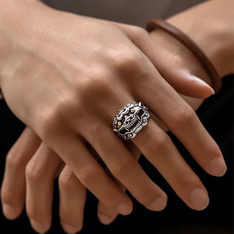 Other Retro Golden Eye Lion Ring Size ONE SIZE - 4 Thumbnail