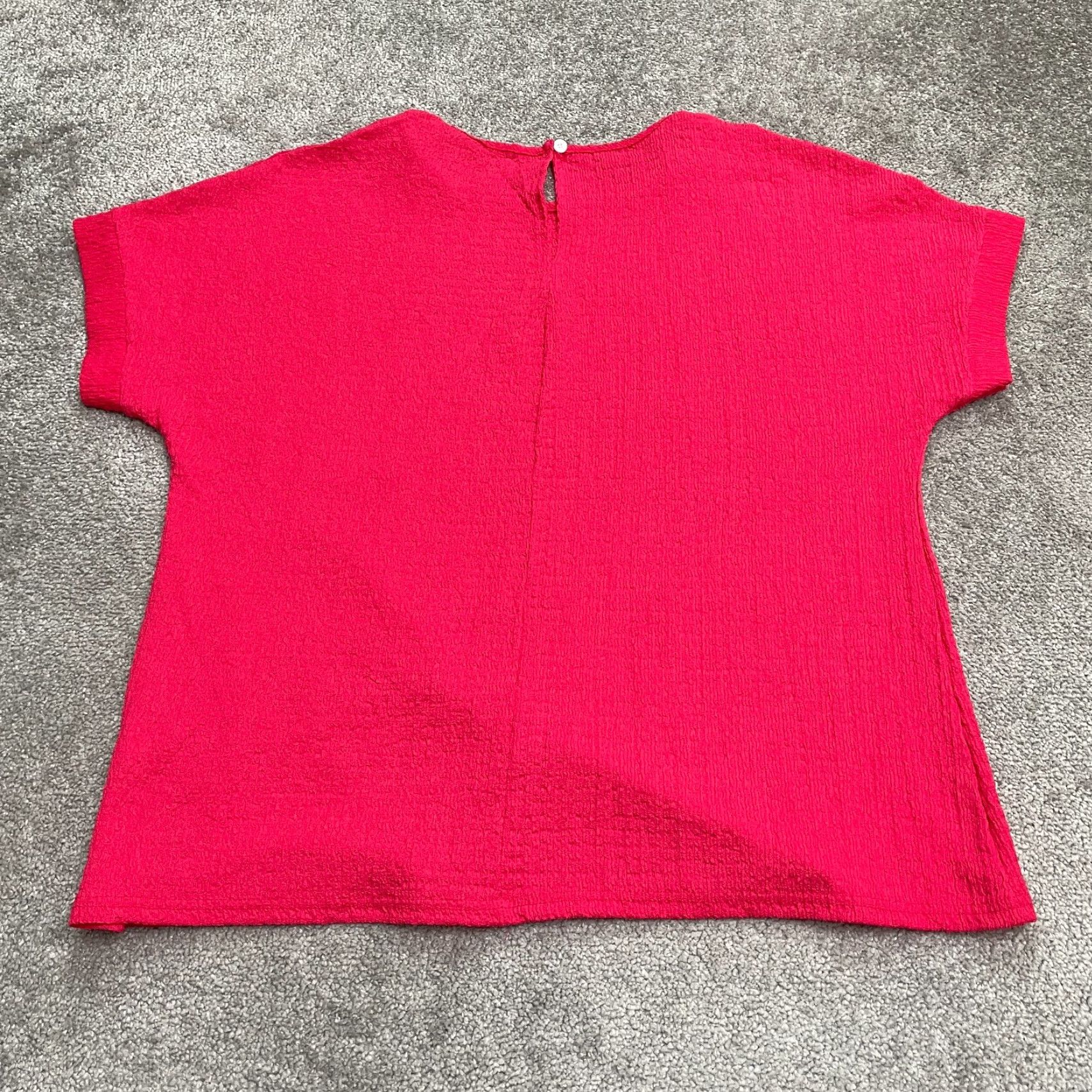 Pinko Unbranded textured Crepe Blouse Womens 2XL Pink Dolman Sleeve Crew Neck Casual Shirt Ladies Blouse Size XXL / US 16-18 / IT 52-54 - 2 Thumbnail