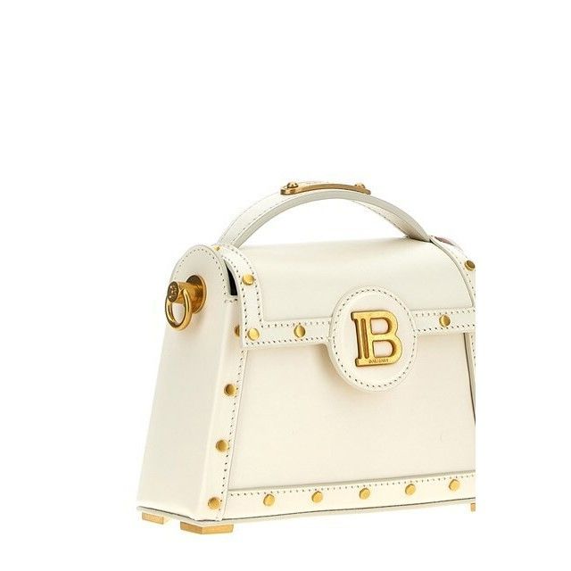Balmain BALMAIN B-buzz Dynasty Small White Leather Shoulder Bag New Size ONE SIZE - 3 Thumbnail