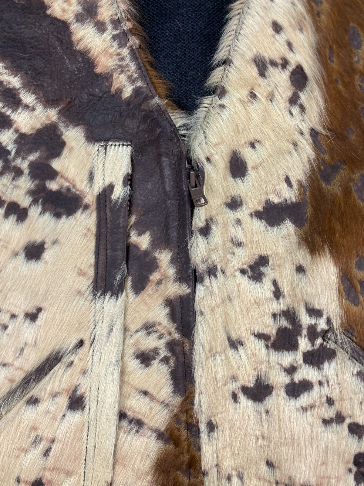 Yohji Yamamoto 🔥GRAIL ICONIC🔥Yohji Yamamoto Pour Homme Calf Skin Fur Vest Size US M / EU 48-50 / 2 - 12 Thumbnail