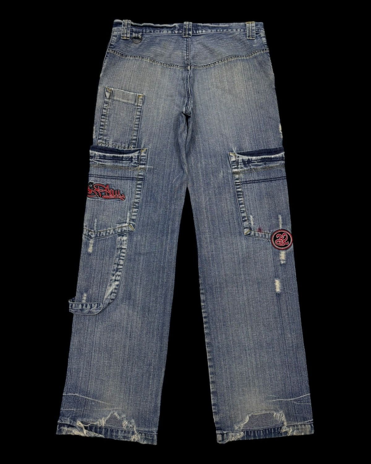 If Six Was Nine 🔥RARE BAGGY JEANS FOX JEANS MULTI POCKET SKATER PANTS Size US 34 / EU 50 - 4 Thumbnail
