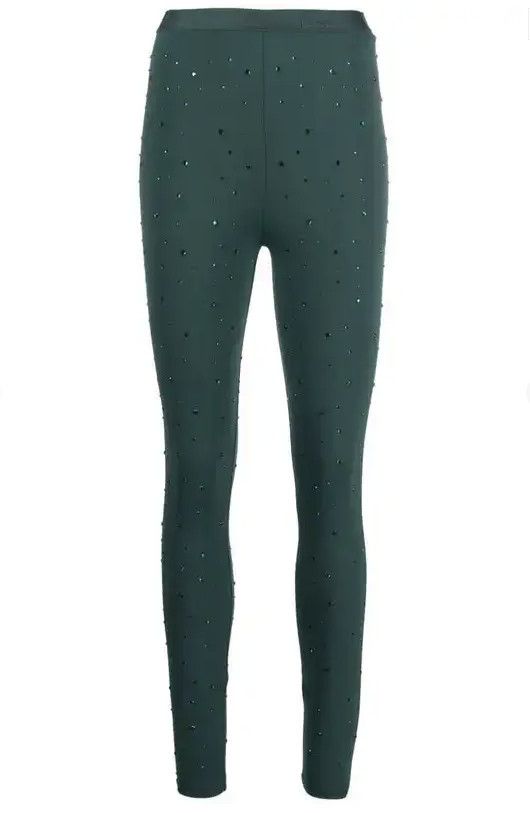Sandro Sandro Rhinestone Leggings Green ( S ) Size 22" - 3 Thumbnail