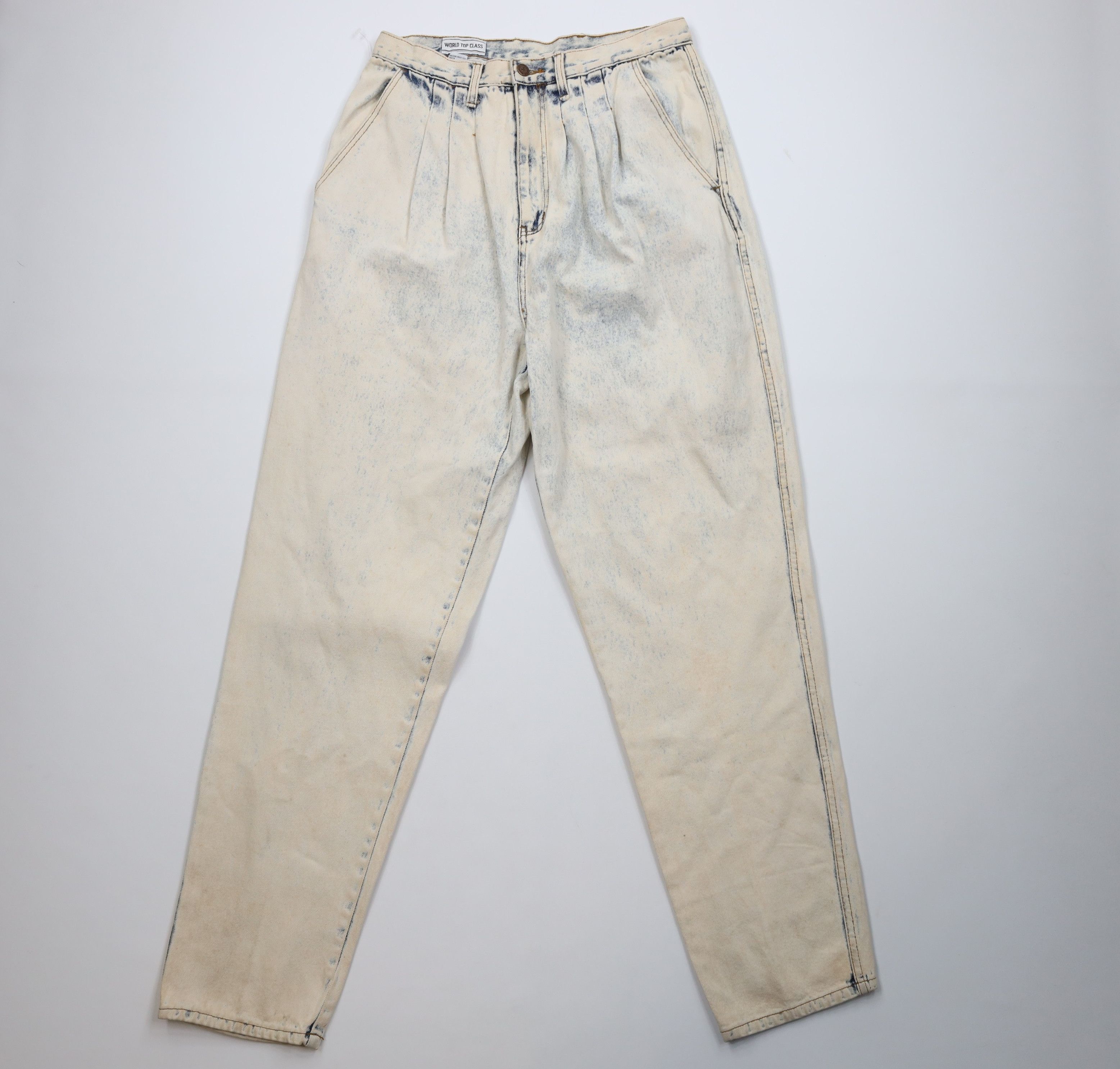 Vintage Deadstock Vintage 80s 90s Streetwear High Waist Acid Jeans Size US 34 / EU 50 - 1 Thumbnail