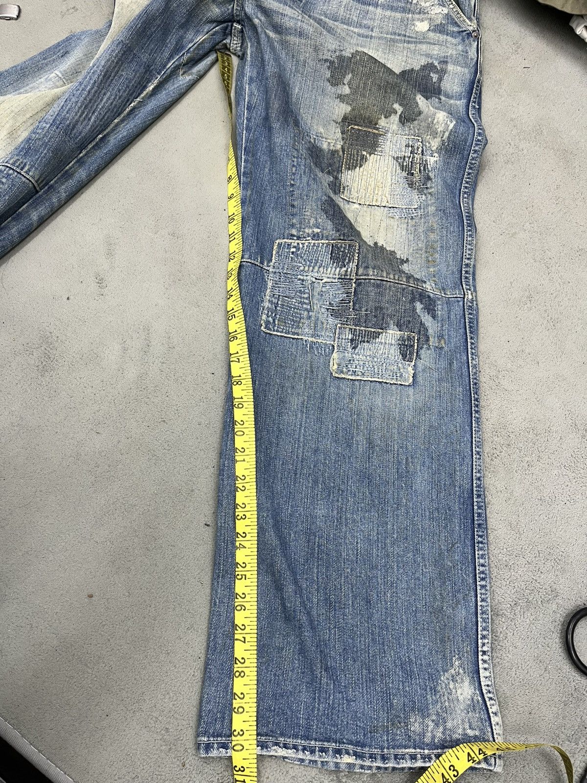 MasterPiece × Vintage ARCHIVE💥MASTERPIECE RECONSTRUCTED DOUBLE KNEE DENIM Size US 35 - 16 Thumbnail