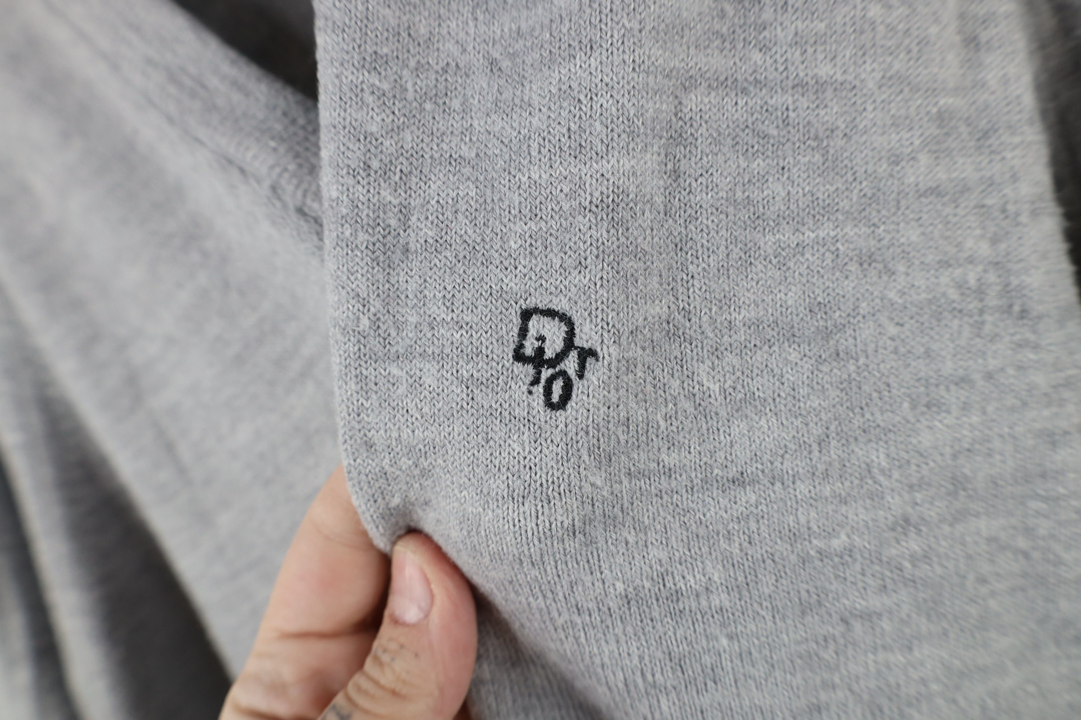 Vintage Vintage 80s Christian Dior Spell Out Knit Sweater Gray USA Size US M / EU 48-50 / 2 - 6 Thumbnail