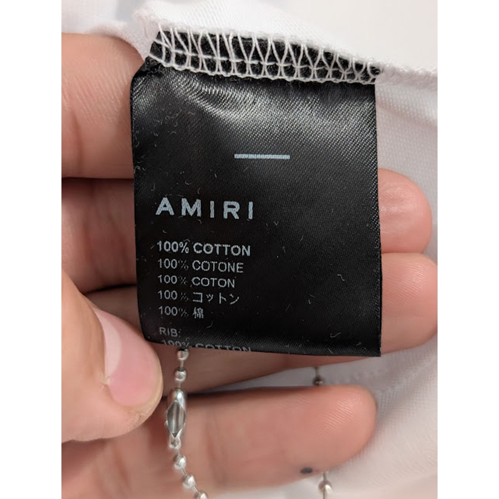 Amiri o1rshd1 Global Records T-Shirt in White M Size US M / EU 48-50 / 2 - 13 Thumbnail