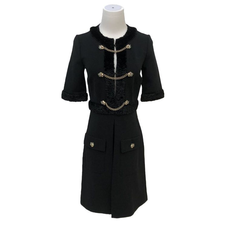Gucci Gucci Faux Fur Chain Detail Dress XS Size XS / US 0-2 / IT 36-38 - 1 Thumbnail