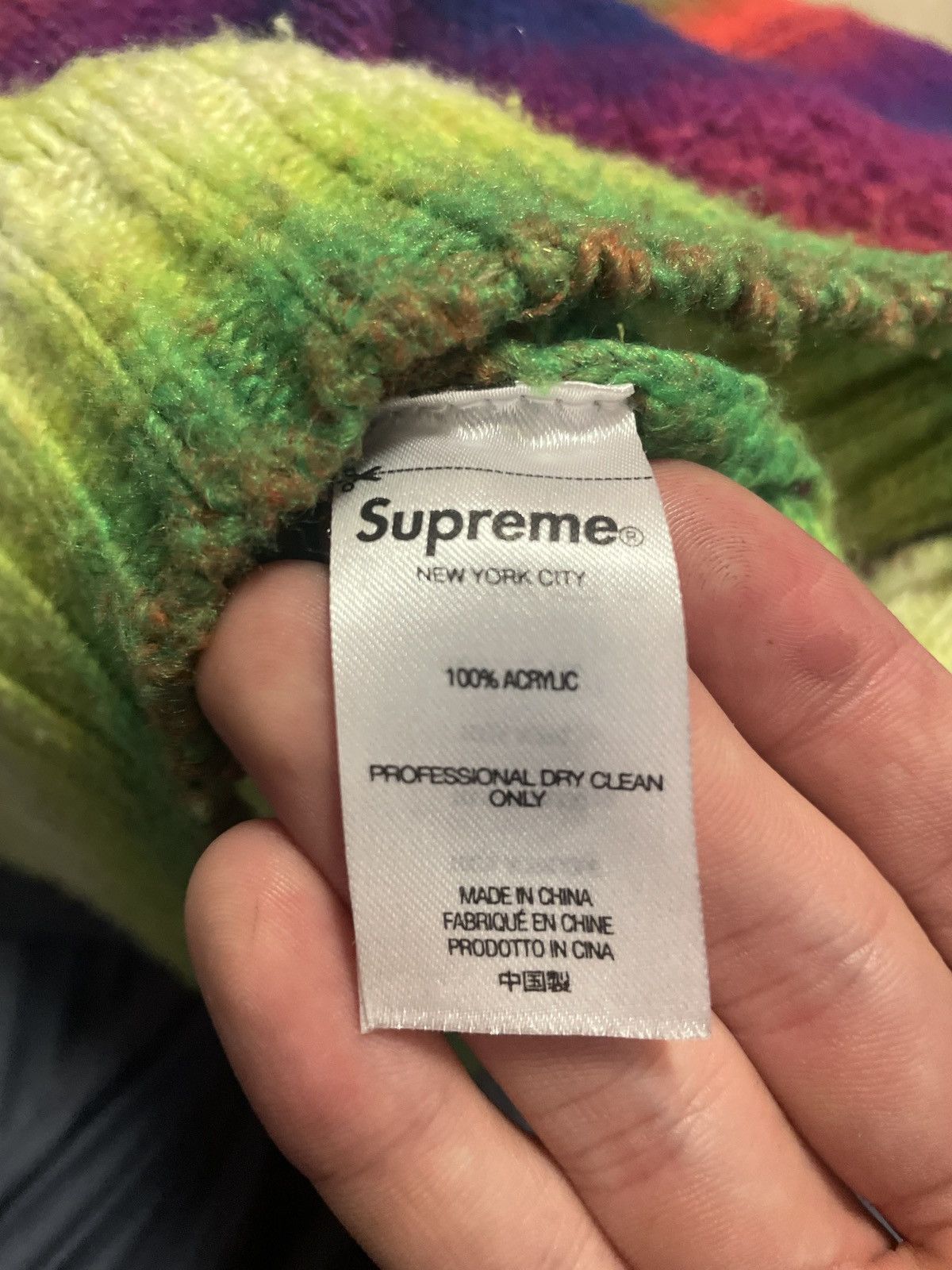 Supreme Supreme acid knit sweater Size US L / EU 52-54 / 3 - 6 Thumbnail