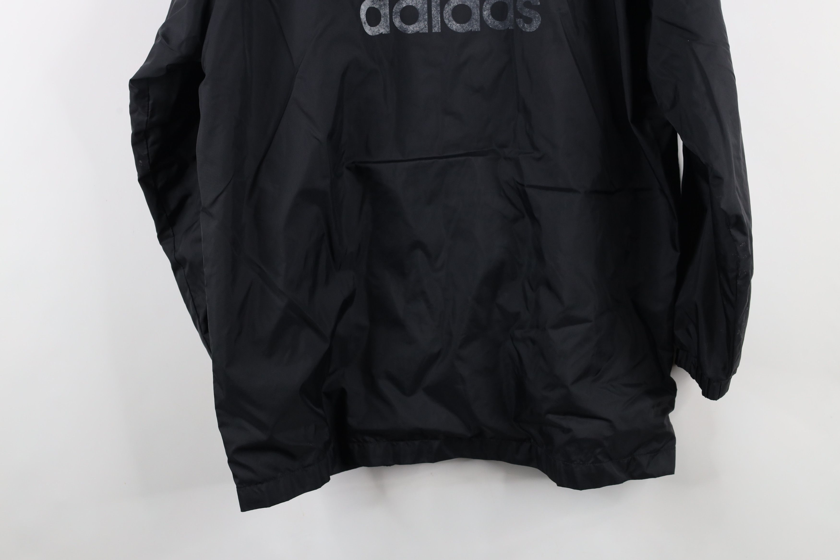 Adidas × Vintage Vintage 90s Adidas Spell Out Lined Hooded Windbreaker Jacket Size US XL / EU 56 / 4 - 15 Thumbnail
