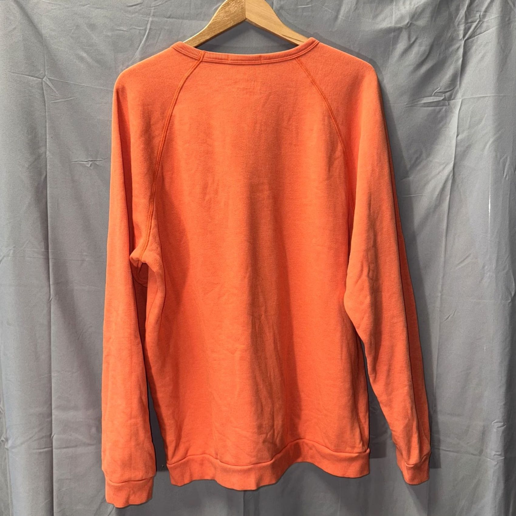Marine Layer Marine Layer Redis Sweatshirt Mens XL Orange Crewneck Pullover Soft Graphic Print Knit Cotton Blend Raglan Sleeve Lightweight Tagless All Seasons Size US XL / EU 56 / 4 - 2 Thumbnail