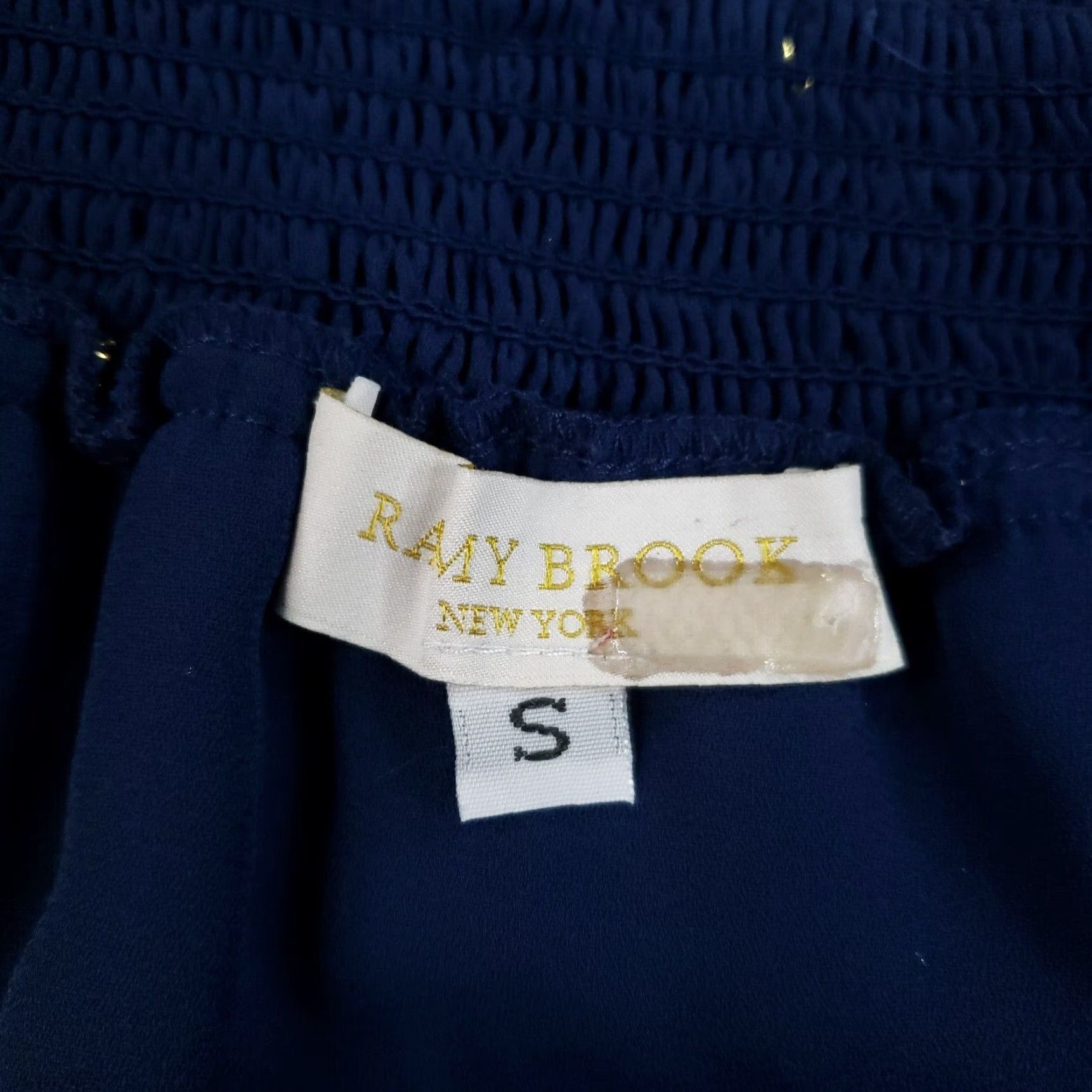 Ramy Brook Ramy Brook Skirt Women S Blue Layered Mini Short Lined Smocked Elastic Waist Glitter Size 28" / US 6 / IT 42 - 6 Thumbnail