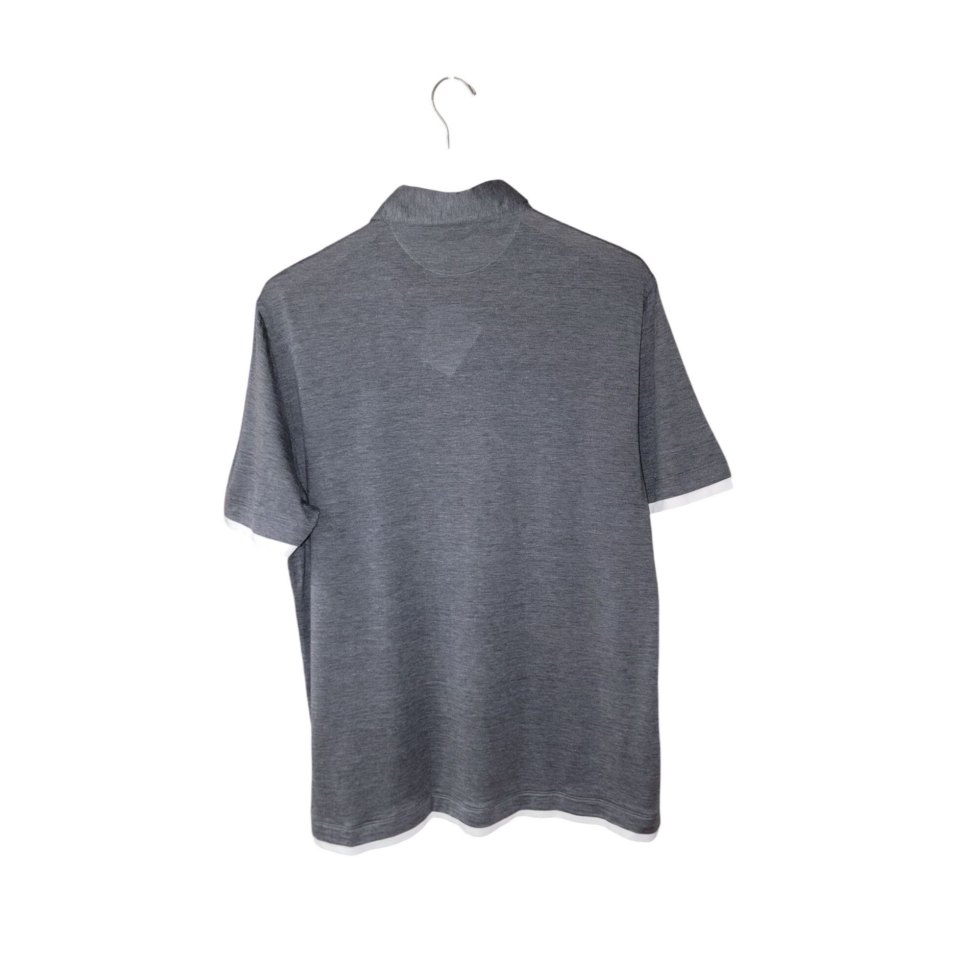 Brunello Cucinelli Brunello Cucinelli Layered-Effect Silk-Cotton Polo Shirt – S Size US M / EU 48-50 / 2 - 2 Thumbnail