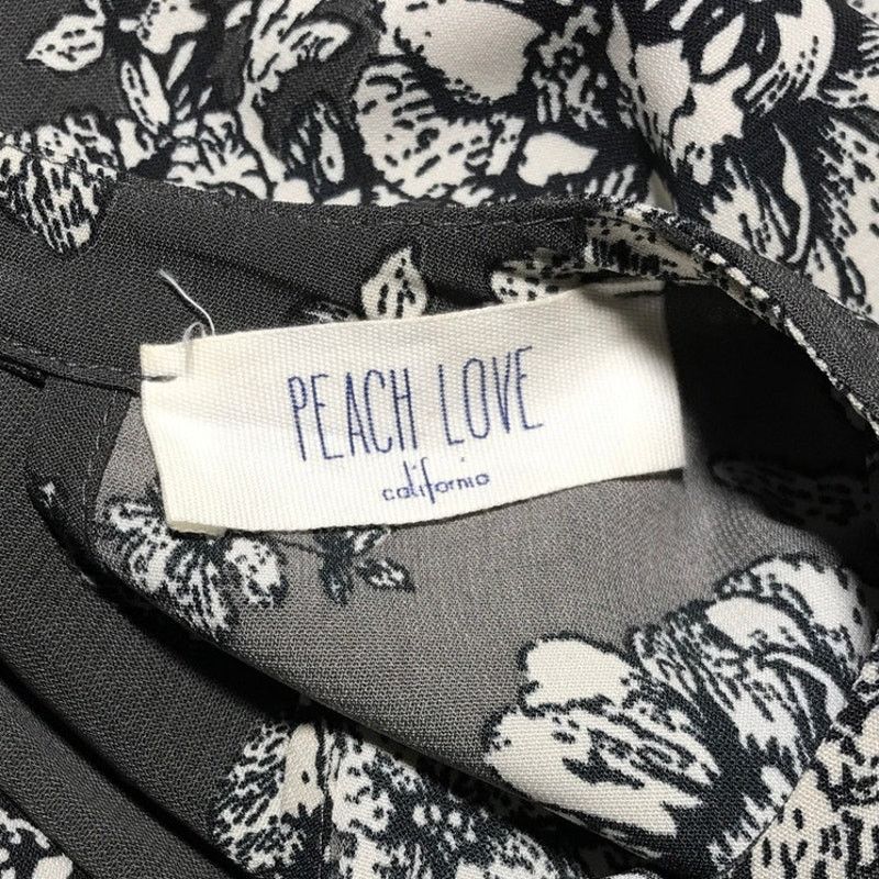 Other Peach Love Floral Long Sleeve Pleated Shift Midi Dress S Size S / US 4 / IT 40 - 4 Thumbnail