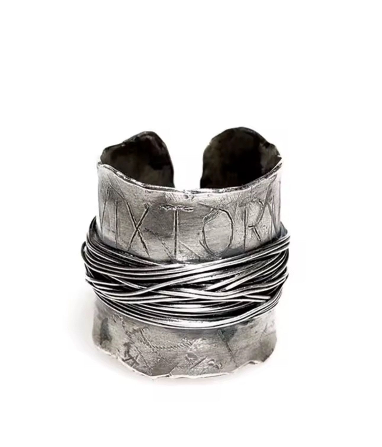 Jewelry Retro Gothic Punk Style Cylinder Ring Size 6 Size ONE SIZE - 1 Thumbnail