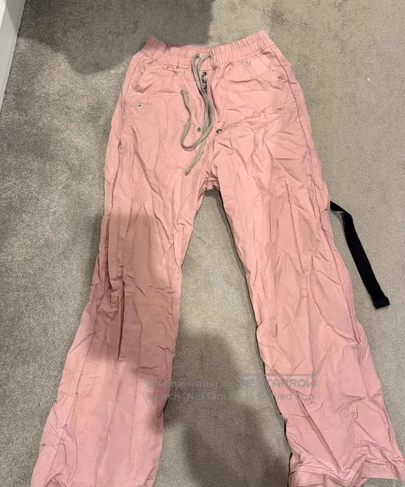 Rick Owens Drkshdw Rick Owens DRKSHDW Pink Wide-Leg Pants. Size US 26 / EU 42 - 2 Thumbnail
