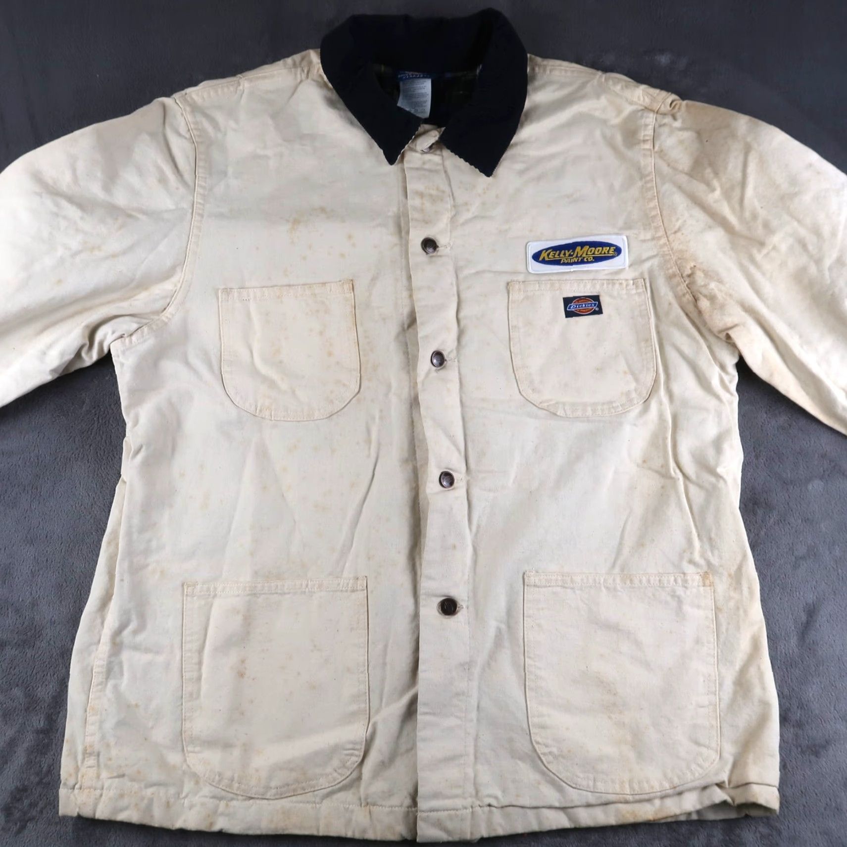 Dickies Vintage Dickies 90s Flannel Lined Painter Chore Jacket Coat Workwear XL Ivory Men Size US XL / EU 56 / 4 - 6 Thumbnail