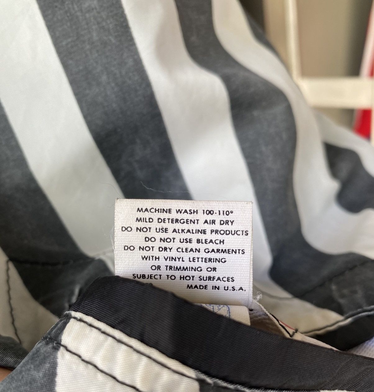 Vintage NFIOA Black and White Striped Bomber Jacket. Size US XL / EU 56 / 4 - 11 Thumbnail
