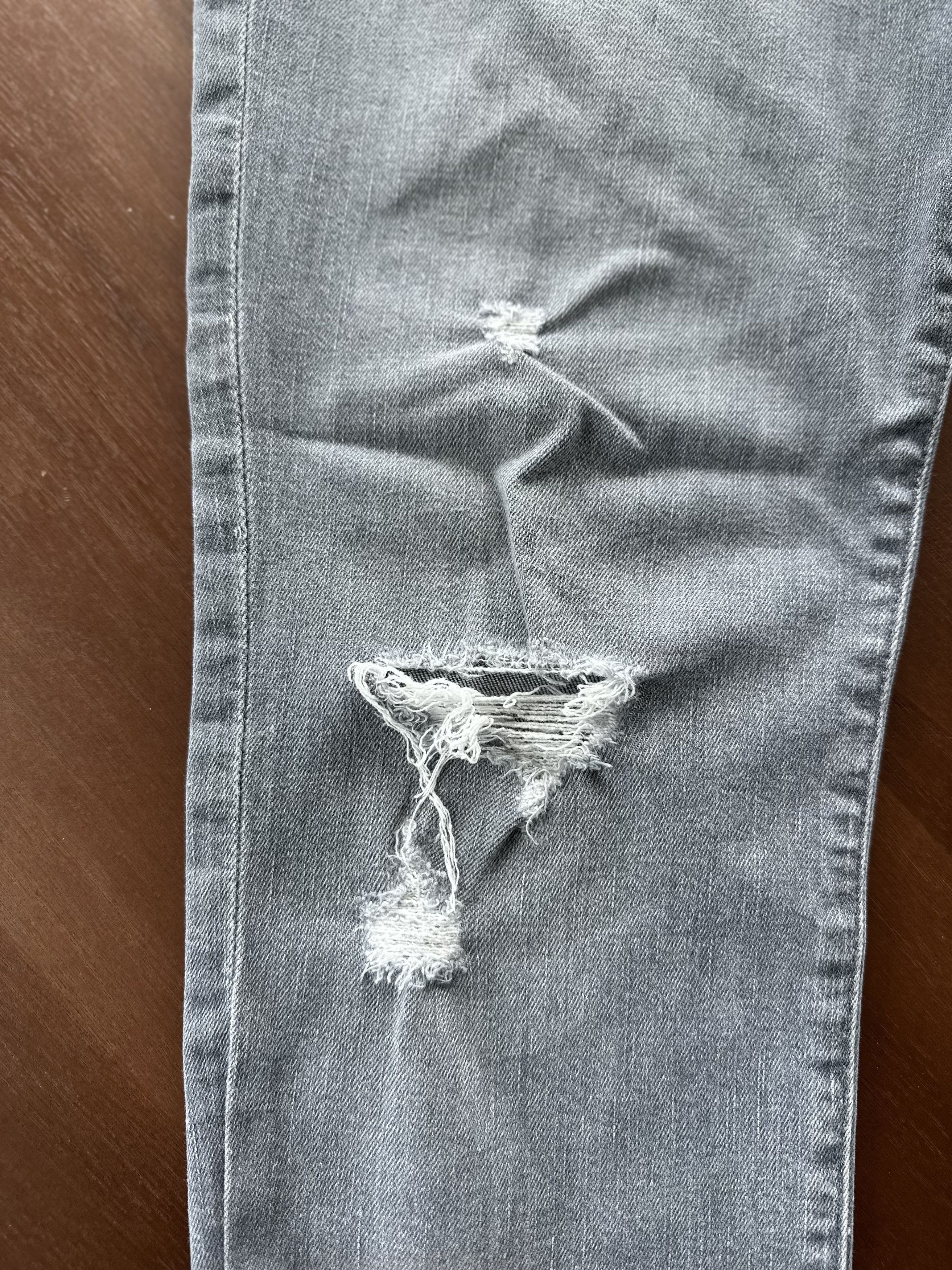 Joe's Joes Grey Ripped Stretchy Jeans - Slim Size US 29 - 3 Thumbnail