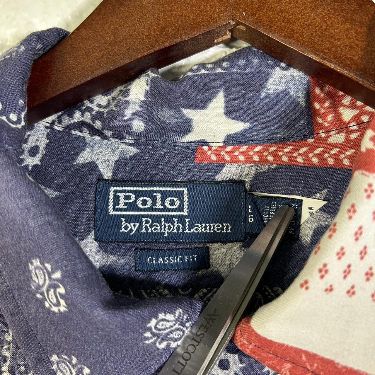 Polo Ralph Lauren Vintage Polo Ralph Lauren US Flag Paisley Bandana Shirt Size US L / EU 52-54 / 3 - 1 Thumbnail